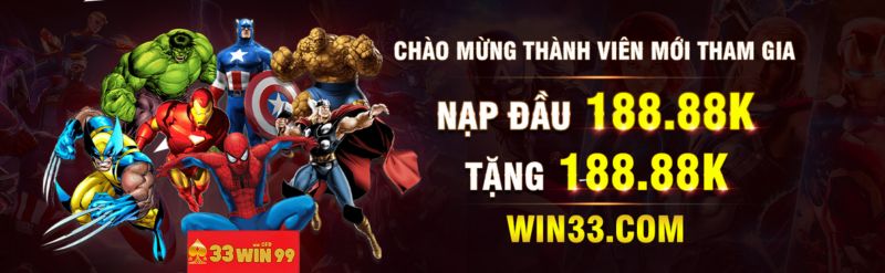 Khuyến mãi và ưu đãi không tưởng chỉ có tại 33Win99